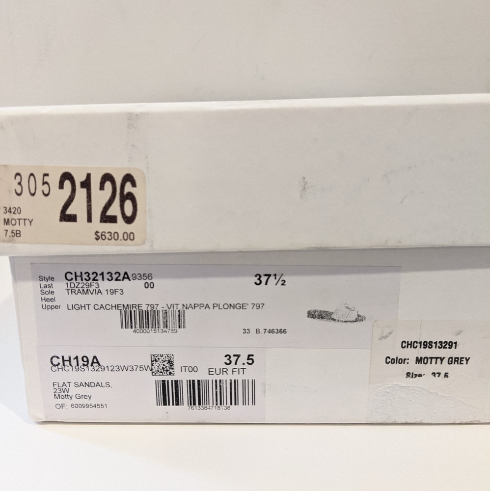 NEW Chloe C logo flats sandals slide - Picture 12 of 12